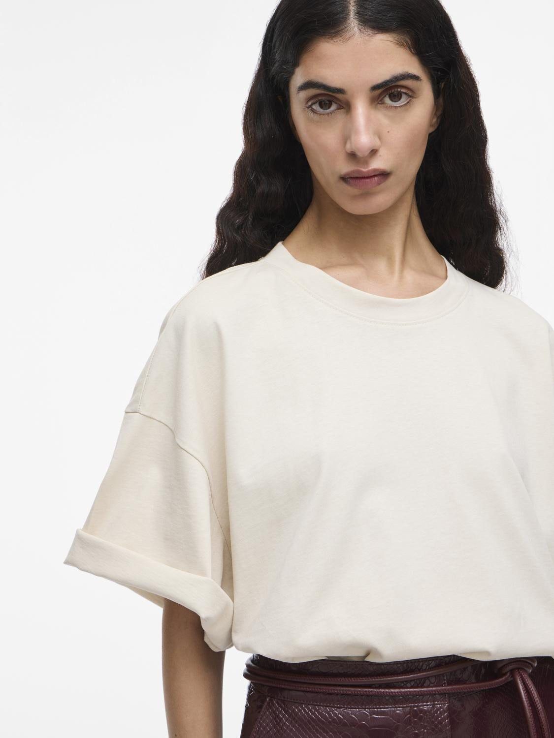 ROUNANNA OVERSIZED 2/4 O-NECK TEE