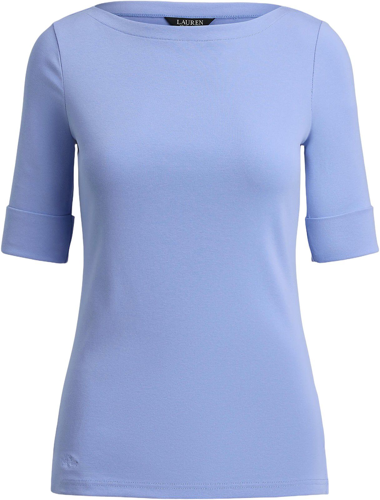 Stretch Cotton Boatneck Tee