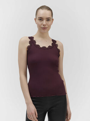 Silk top w/ lace