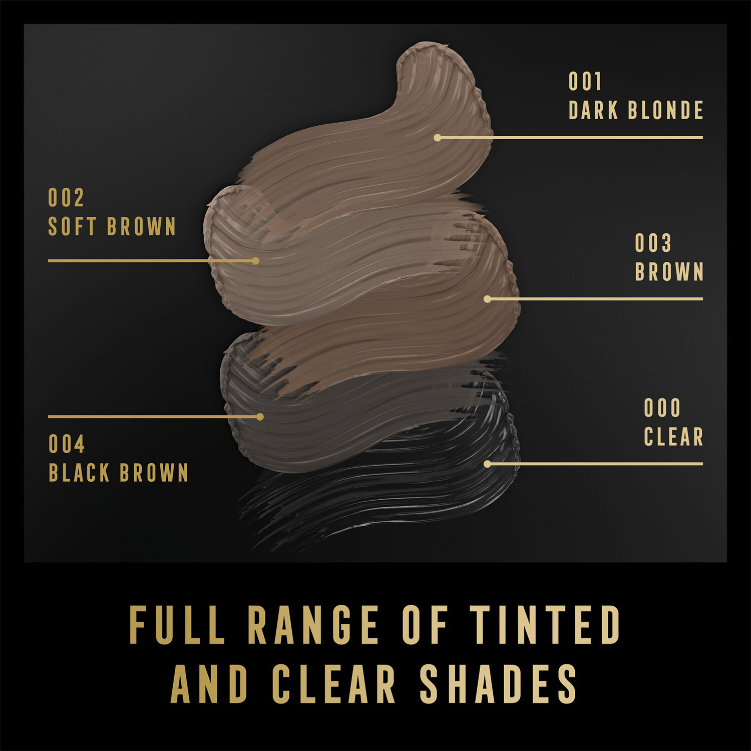 MAX FACTOR 2000 Calorie Volumizing Brow Gel Black Black Brown