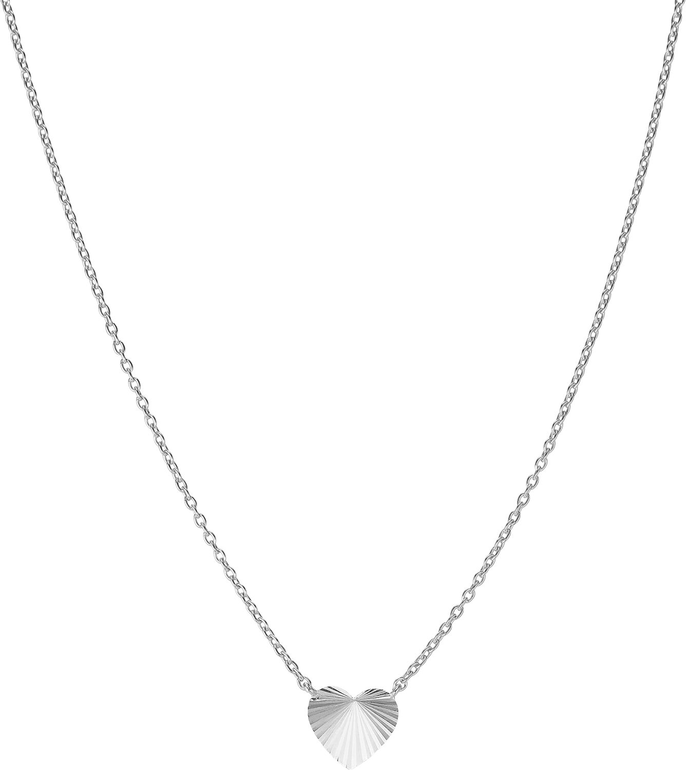 Reflection Heart necklace, sterling silver