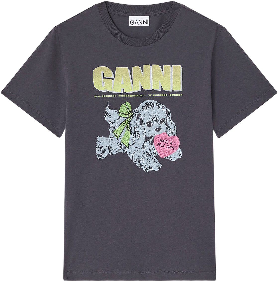 Basic Cotton Jersey Neon Puppy T-sh