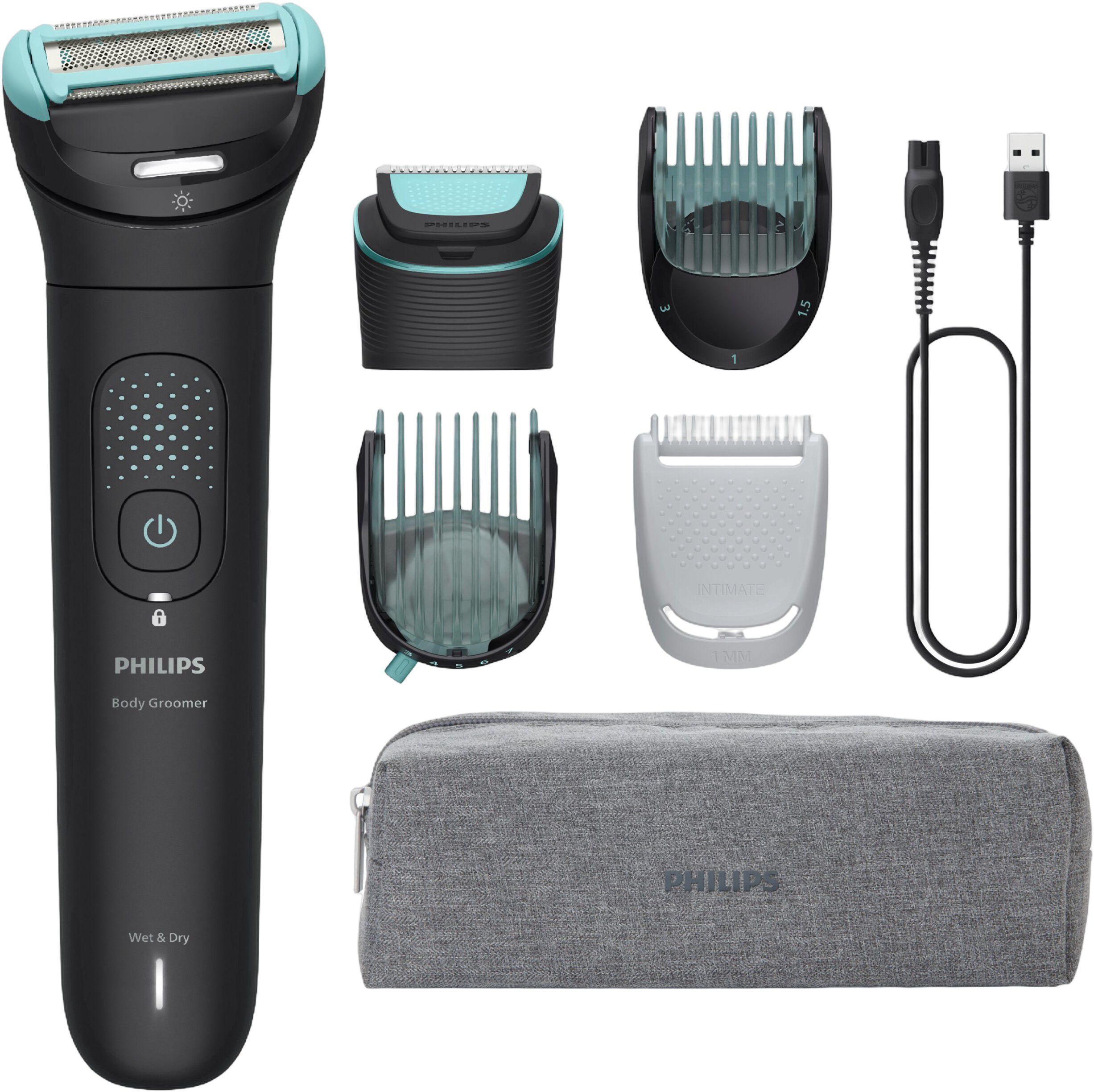 Body Groomer 7000 Series Fleksibelt 2D-hoved og dobbelt trim