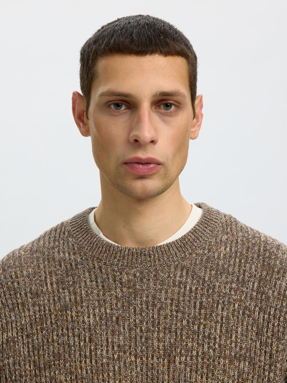 Slmtilum Ls Knit Rlx Crew Neck Noos