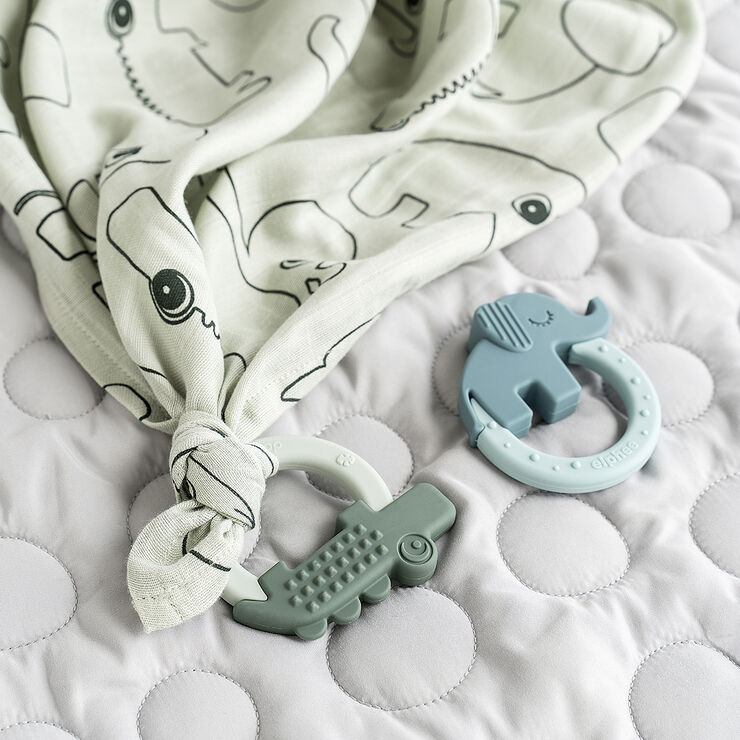 Biderangle 2 stk Deer friends Grøn/Blå