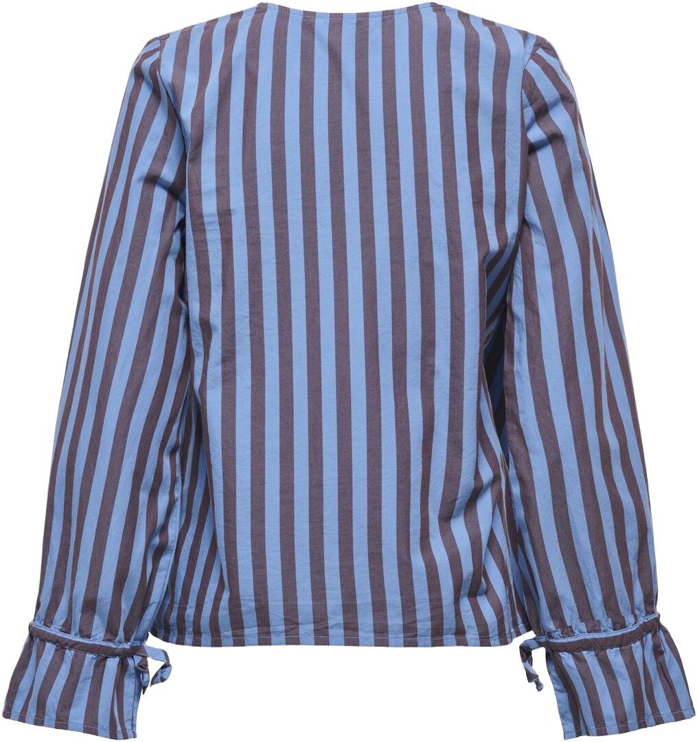 ONLSTIVELLA LS STRIPED TIE TOP WVN