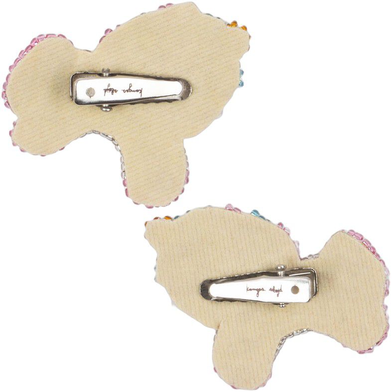 2 PACK UNICORN BEADED HAIR CLIPS