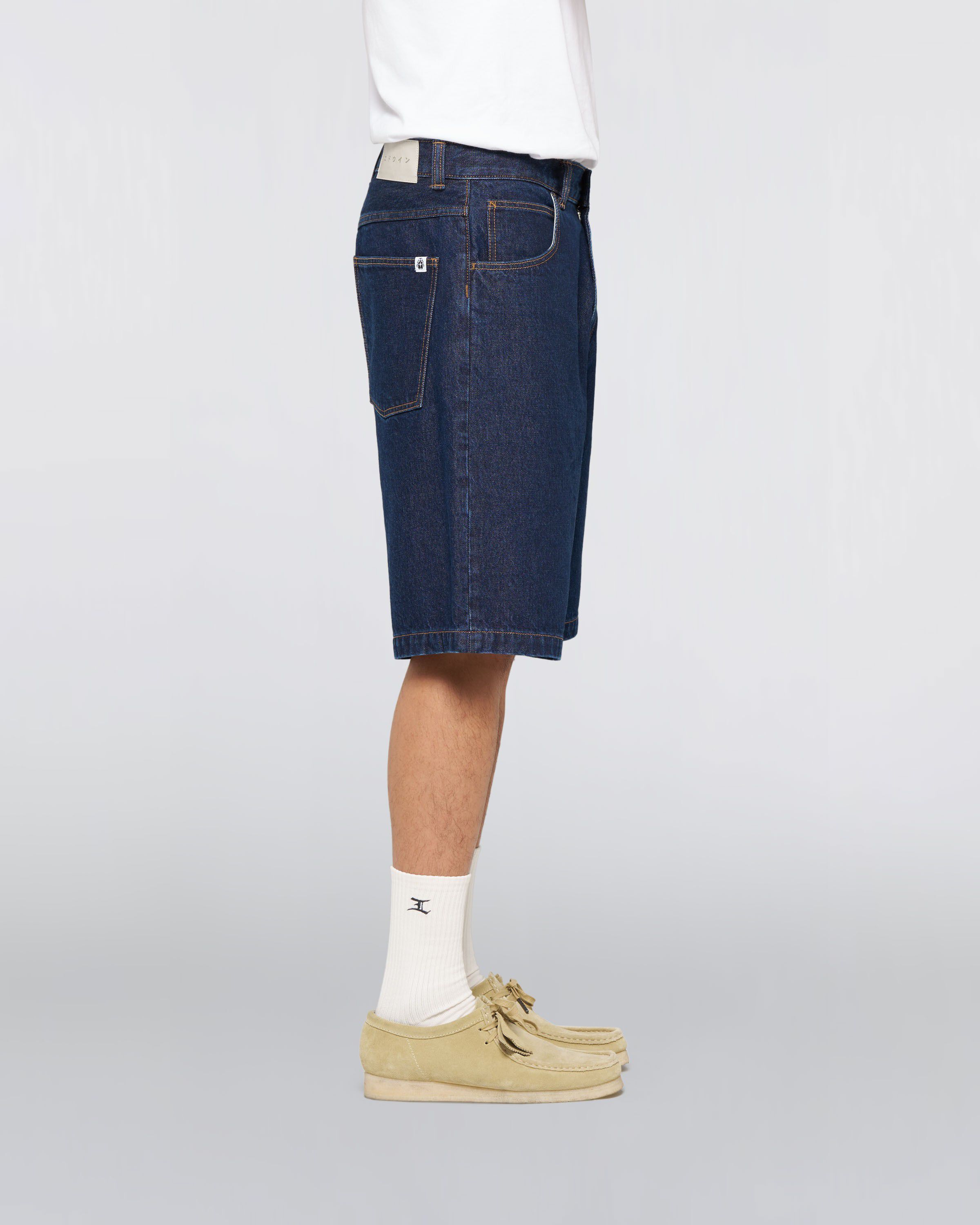 Worker Short-Blue - Mid Marble Wash