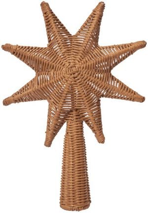 Rattan Christmas Tree Top Star - Na