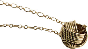 Interlocking hoops pendant chain ne