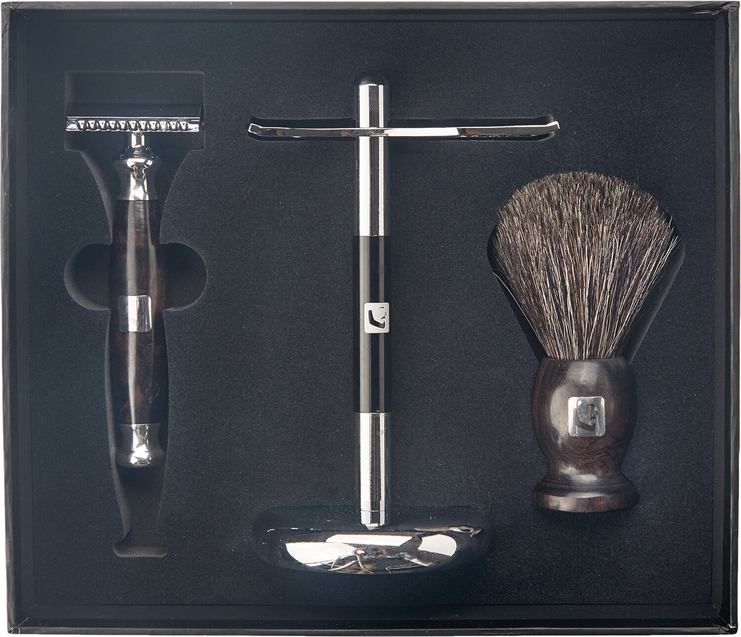 Barberians Shaving Kit: Safety Razor, Stand & Barberkost Sup