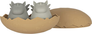 SILICONE BATH TOY DINO EGG