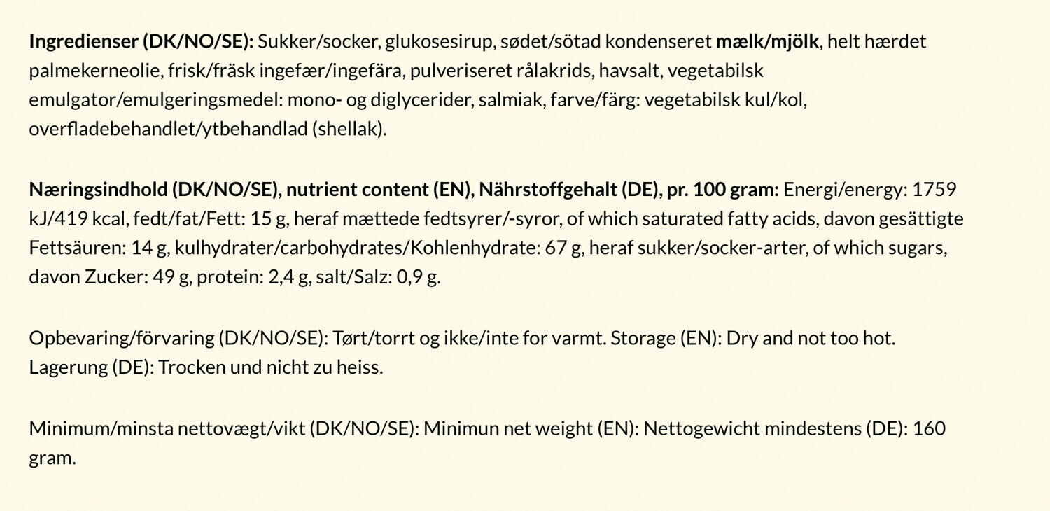 Ingef&aelig;r, 160 gr.