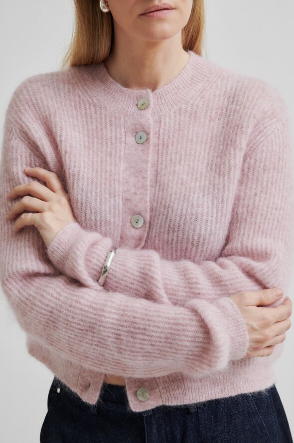 Andrea Knit Rib LS Cardigan