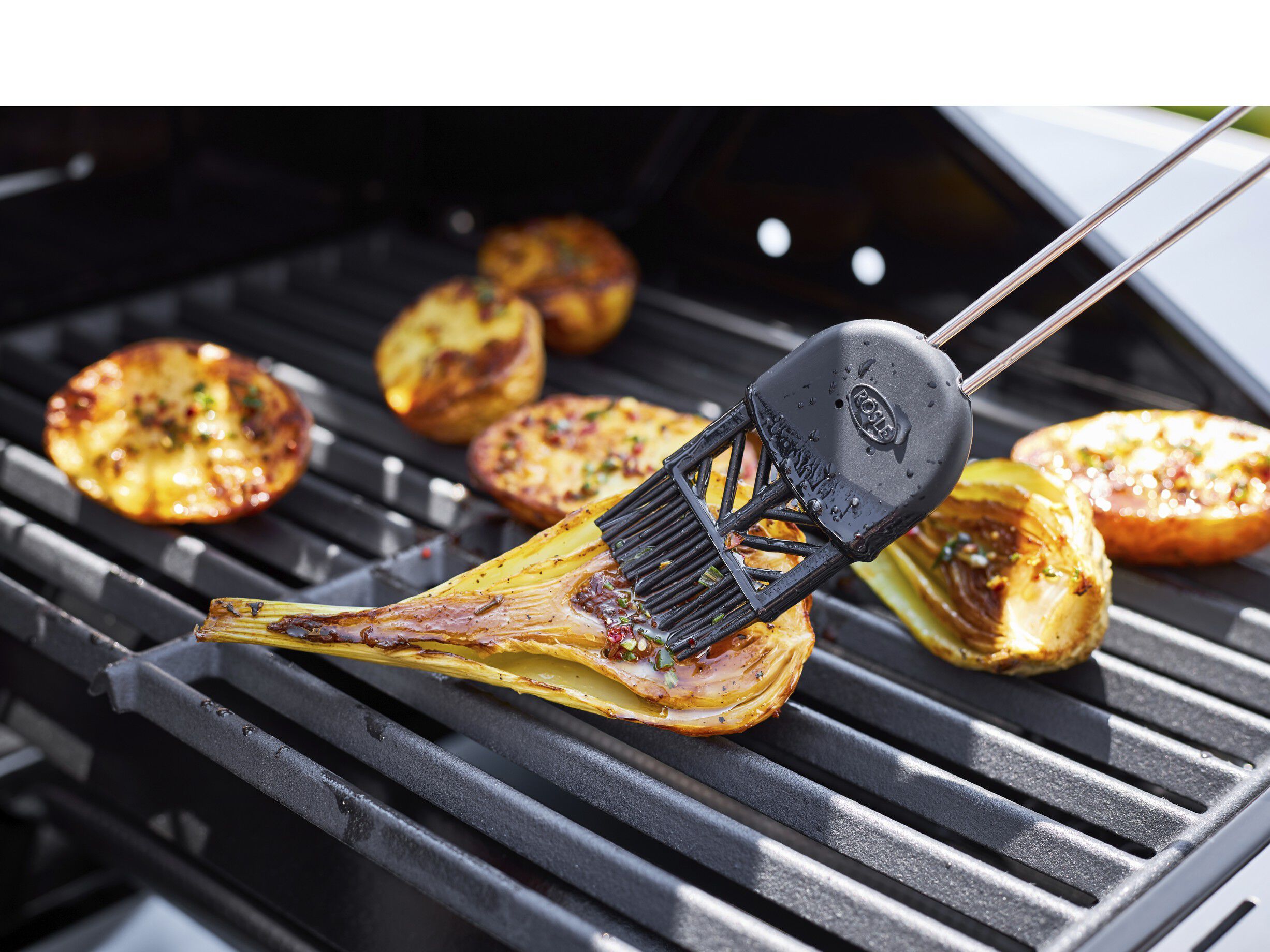 Bagepensel 26 x 5,1 cm St&aring;l/Silikone