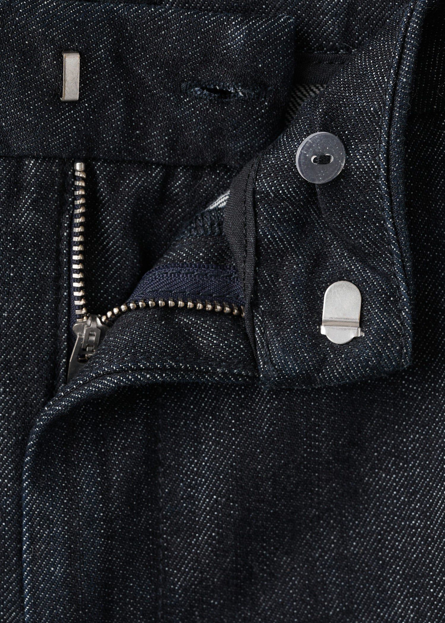 Wide-leg denim trousers