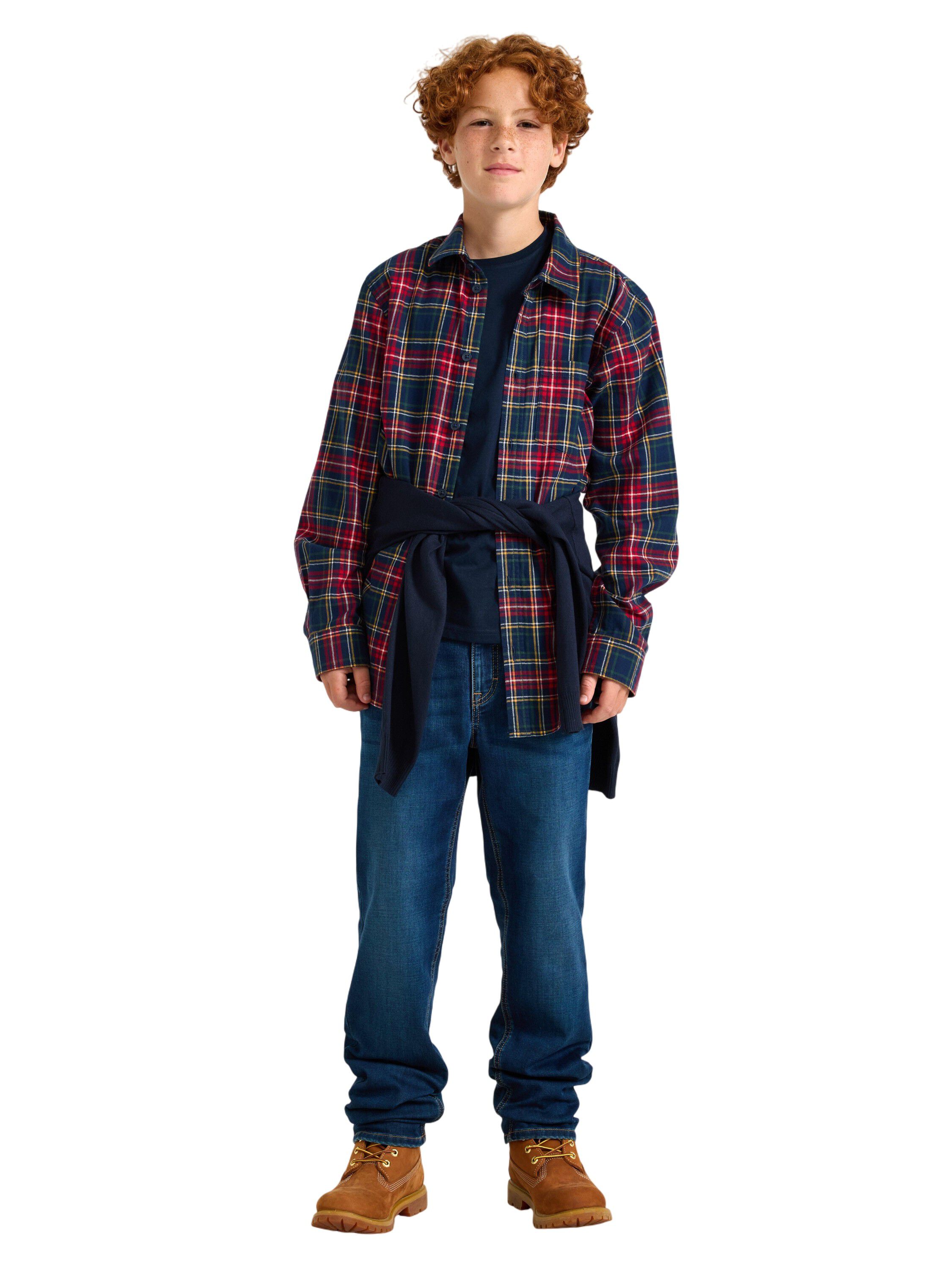 Rutem&oslash;nstret langermet skjorte i my