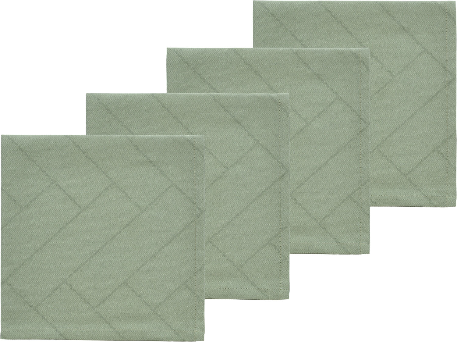Stofservietter Tiles Hedge green 4 stk.