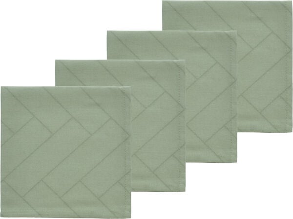 Stofservietter Tiles Hedge green 4 stk.