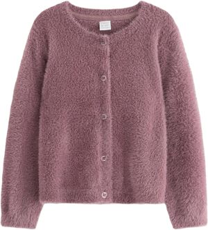 Soft, fluffy cardigan with buttons