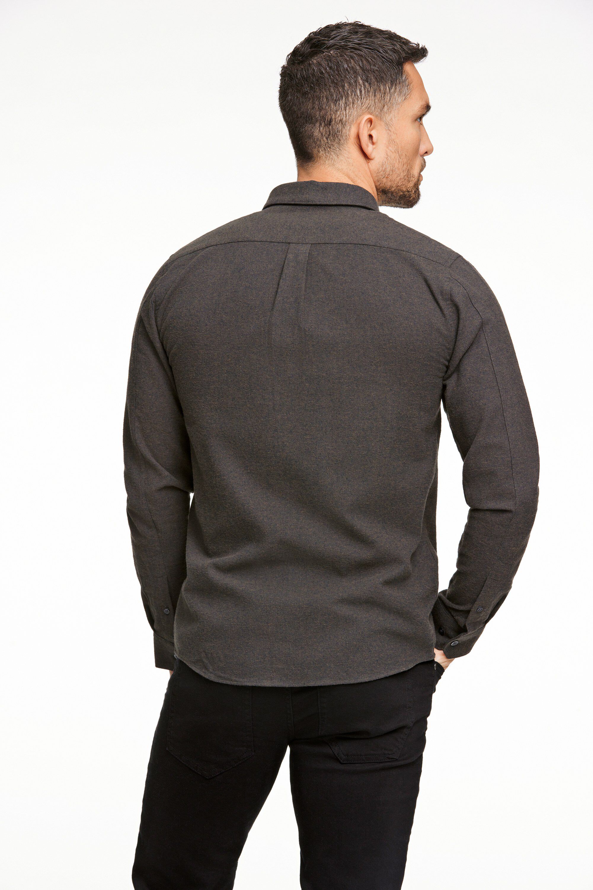 Brushed twill shirt L/S