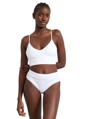 Bl&oslash;d ribbet bh uden s&oslash;mme med v-halsudsk&aelig;ring