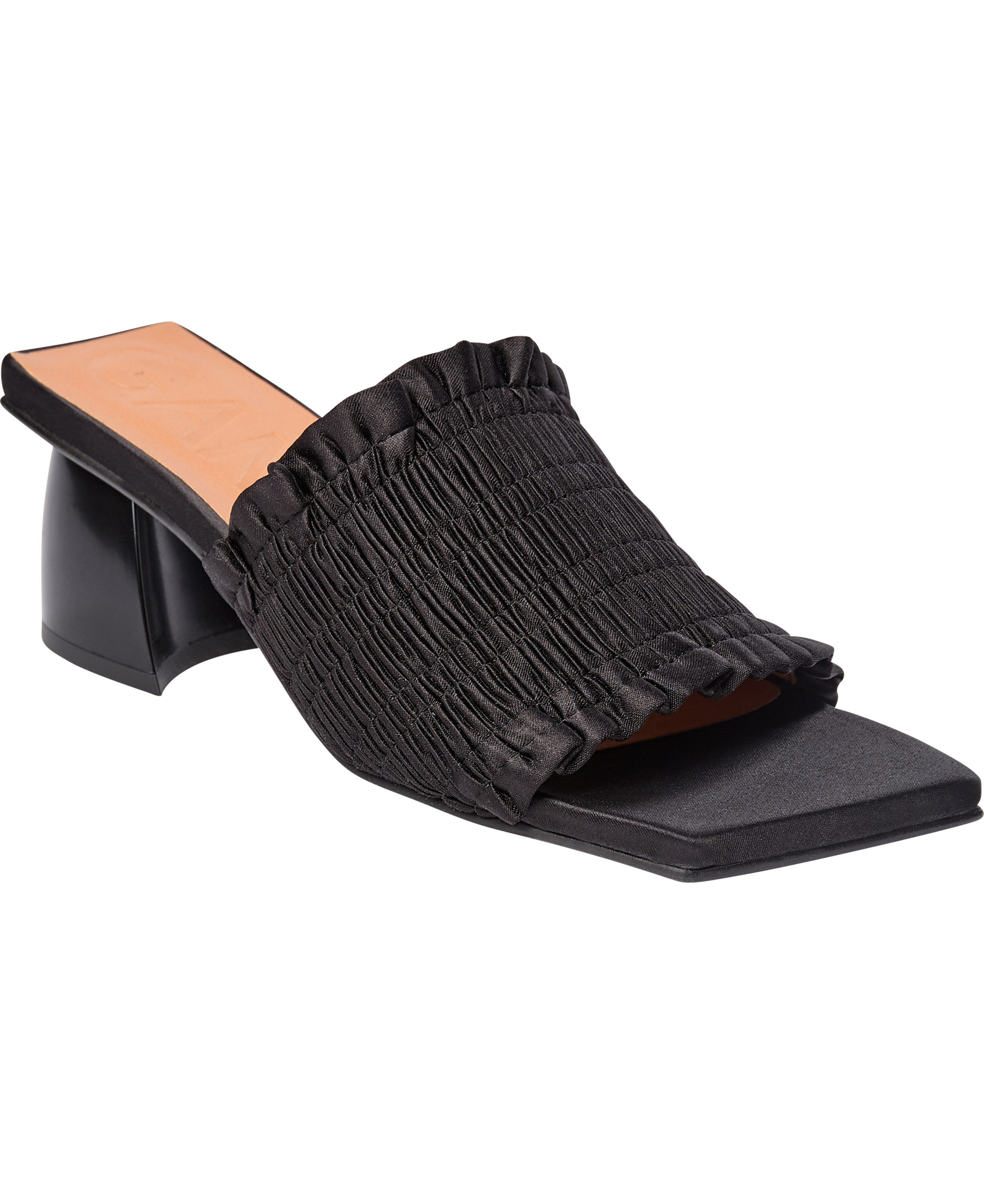 Ganni Smock Kitten Heel Mules - Black | 2199.00 DKK | Magasin.dk