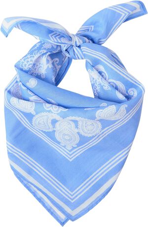Square-shaped scarf with a paisley
