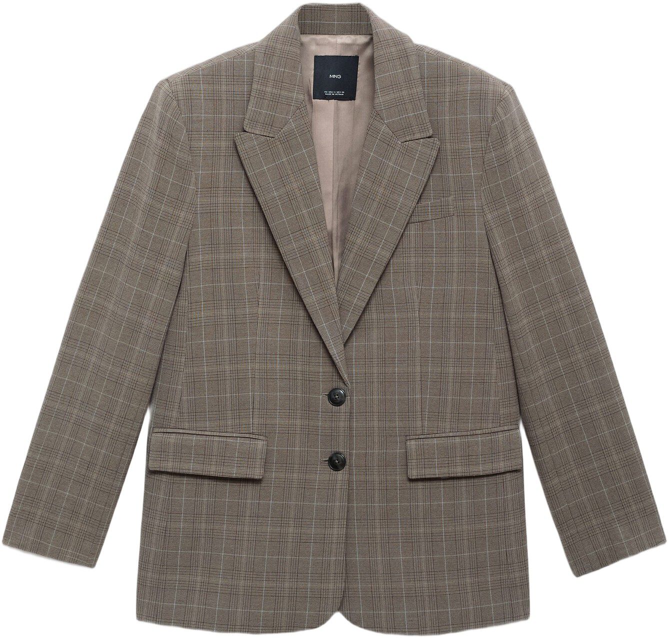 Checked suit blazer