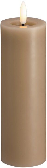 Moods & More - LED Pillar Candles, Silk, Melted, Sand, 49x15