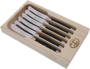 Smørknive sort , 6stk Laguiole