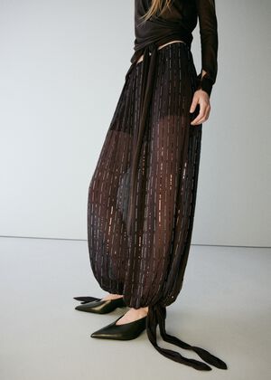 Sequinned harem pants