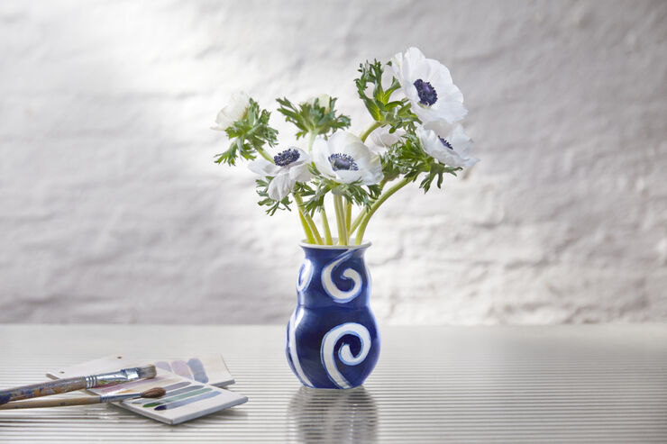 Tulle Vase H13 cm blå