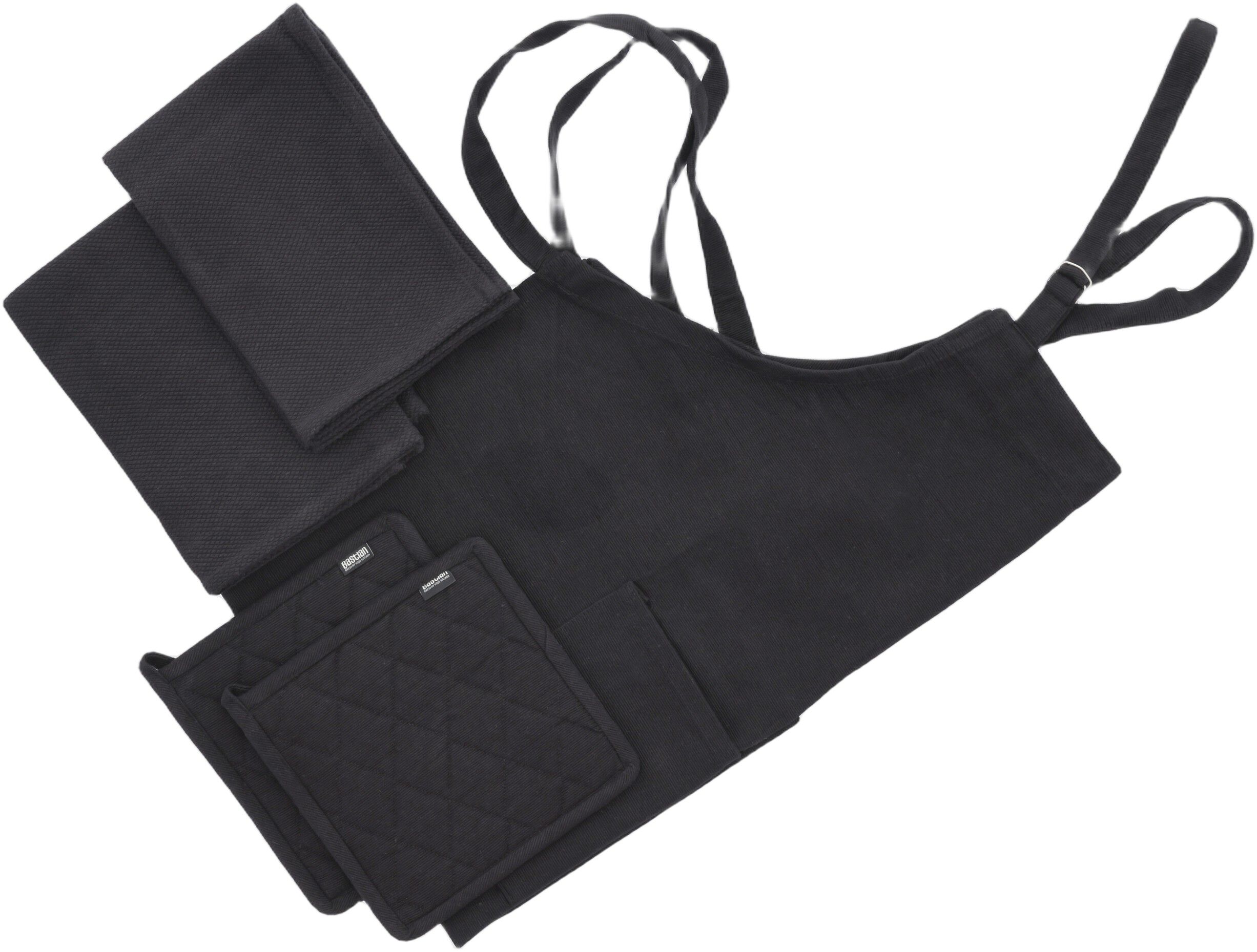 Tekstils&aelig;t 5 dele Sort 100% ny bomuld