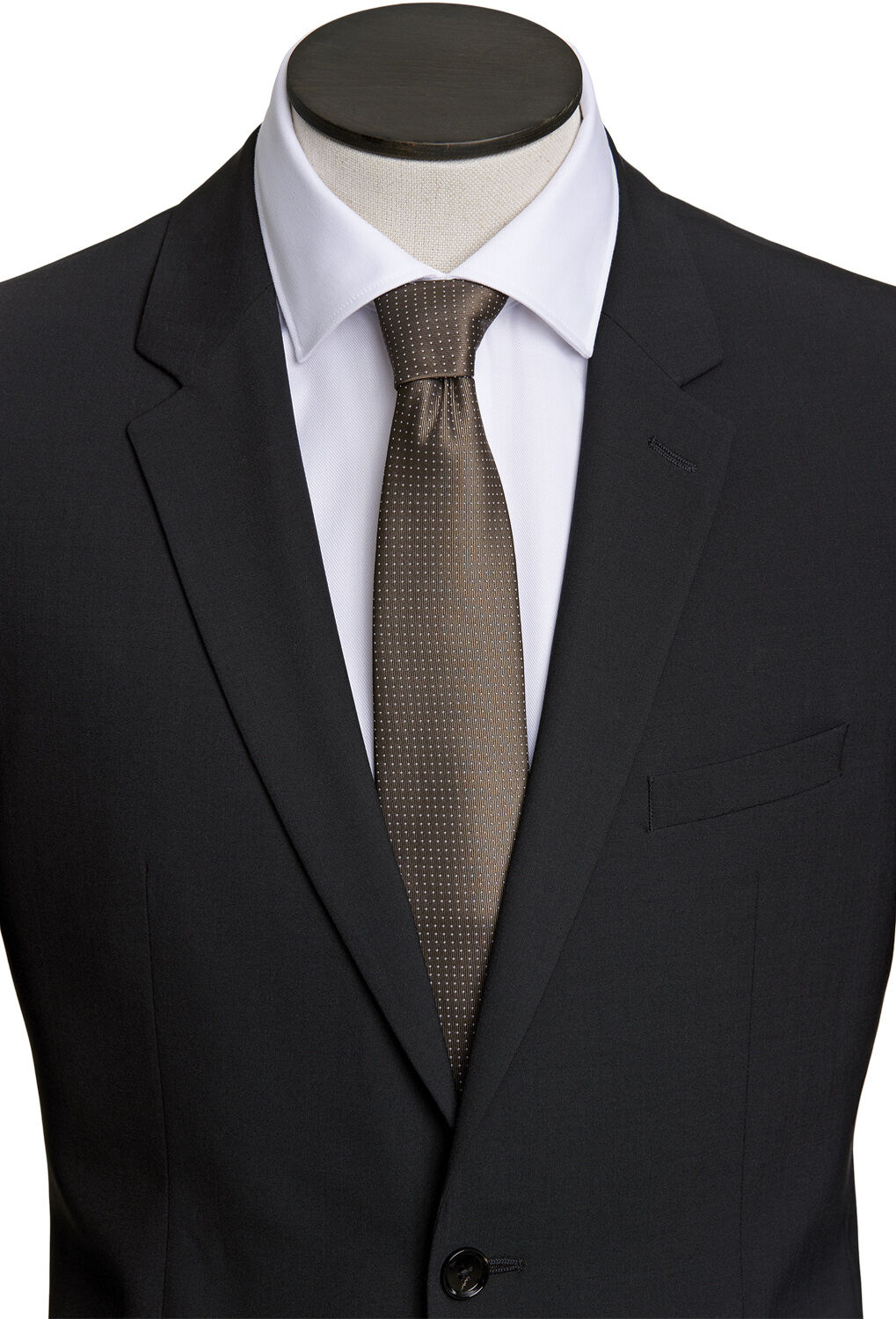 Polyester tie with dots 7 cm