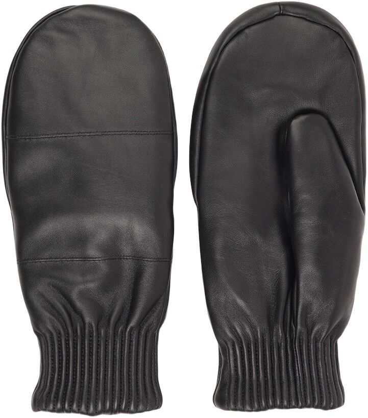 BERGAMO - THICK LEATHER MITTENS W/ FLEECE LINING