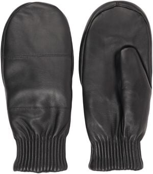 BERGAMO - THICK LEATHER MITTENS W/ FLEECE LINING