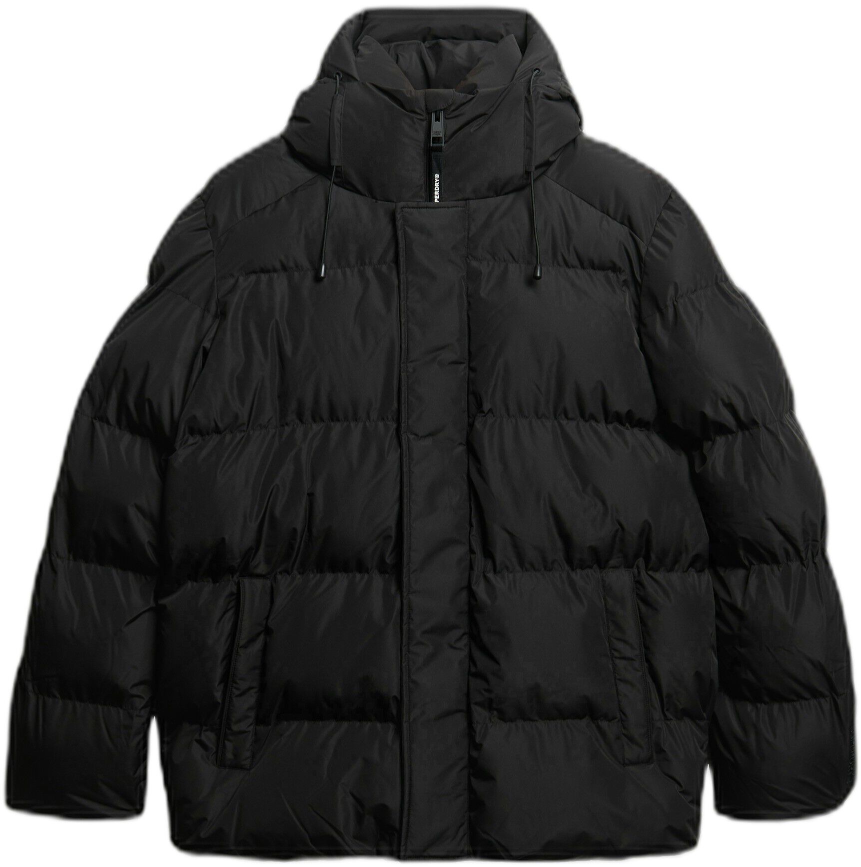 HOODED 5 BAFFLE SPORTS PUFFER
