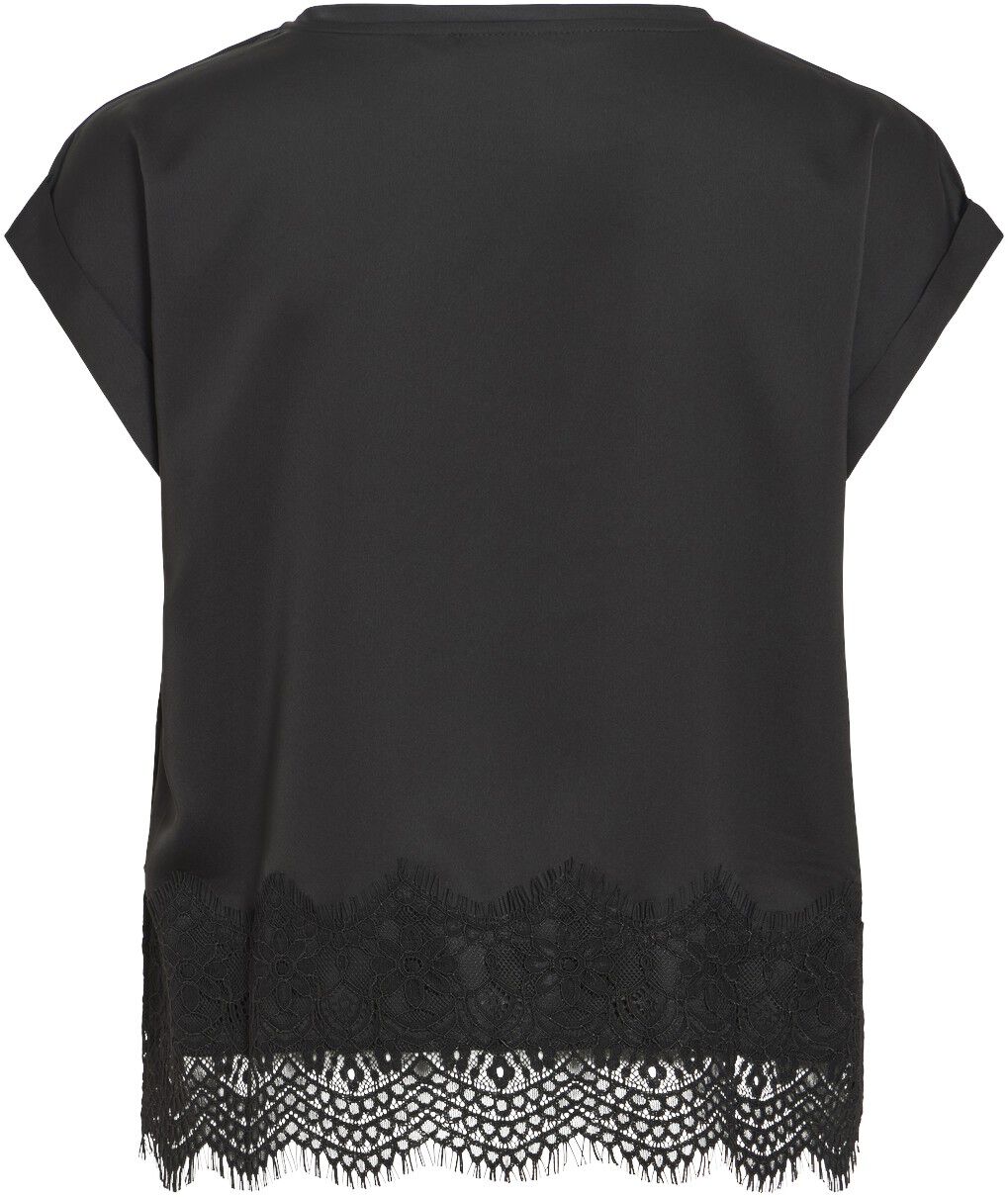 VIELLETTE S/S FULL SATIN LACE TOP -