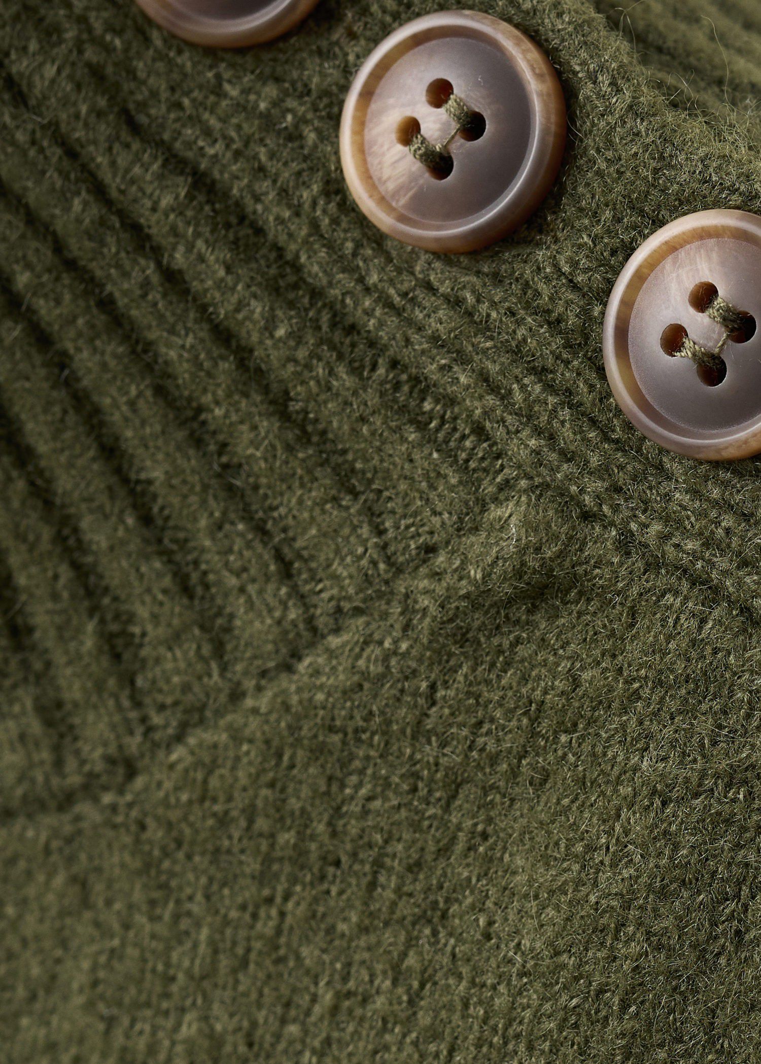 Perkins-neck sweater with button