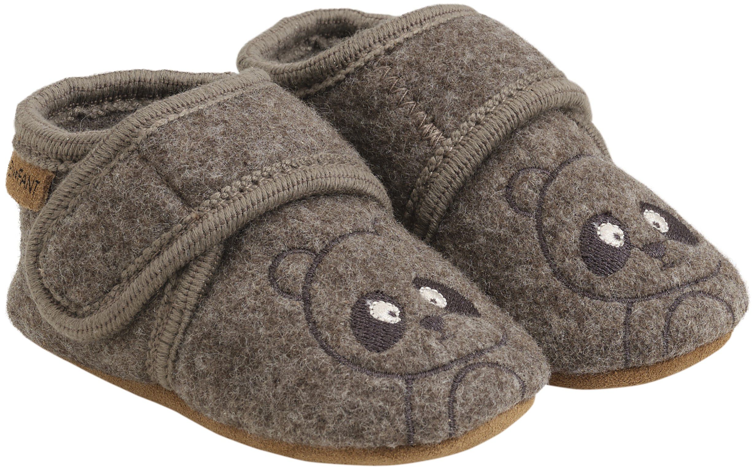 Wool Slippers w. Embroidery
