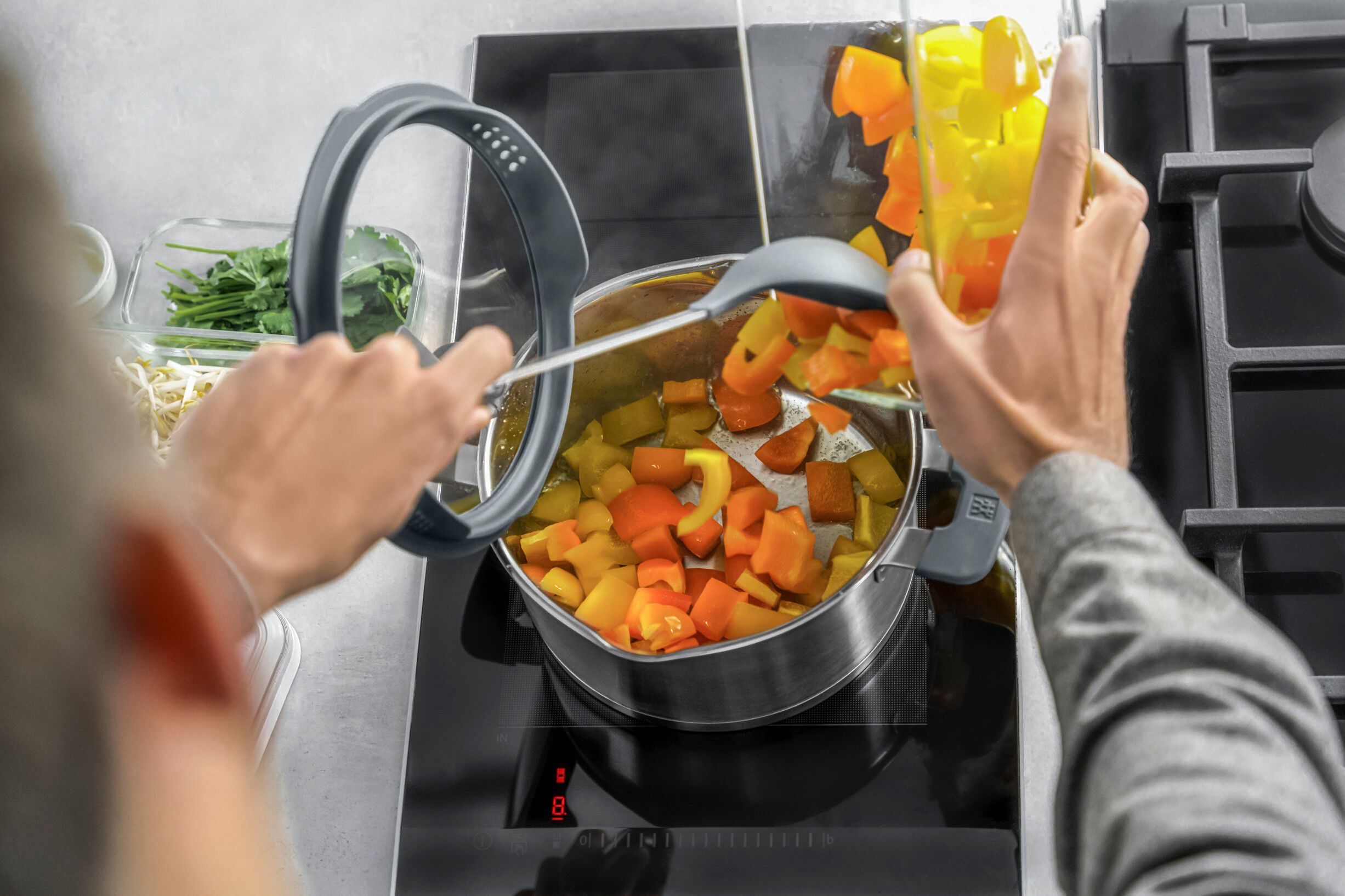 Simplify Grydes&aelig;t, 5-dele, Rustfrit st&aring;l