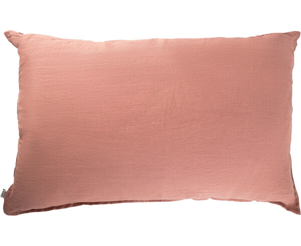 Hør gavlpude mokka mousse 60x90 cm.