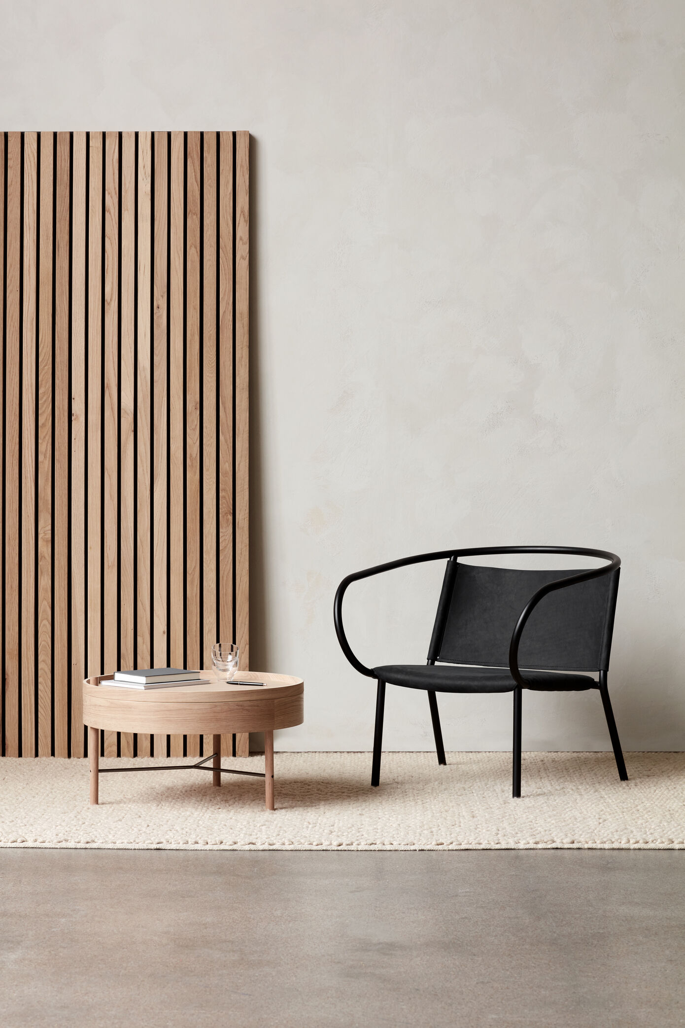 Turning Table, White Oak &oslash;65 cm, Bl