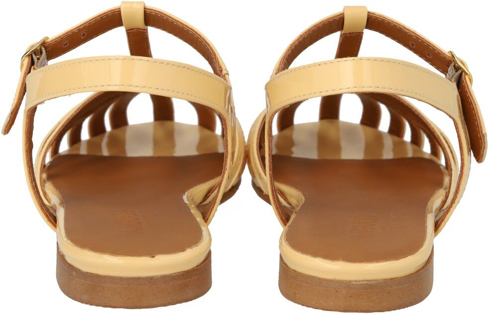 Flad sandal med smuk organisk frontdetalje