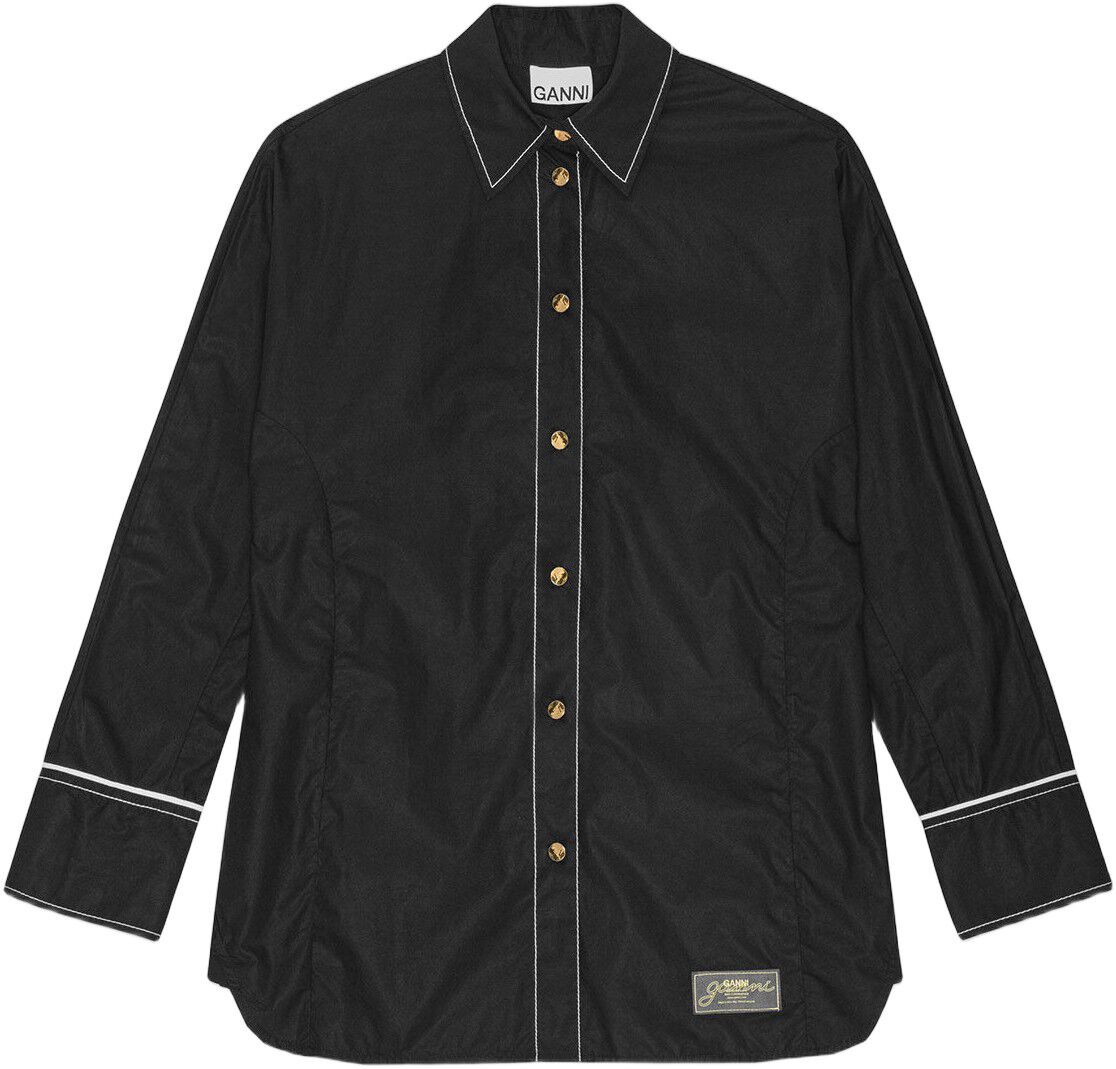 Cotton Poplin Long Sleeve Raglan Sh