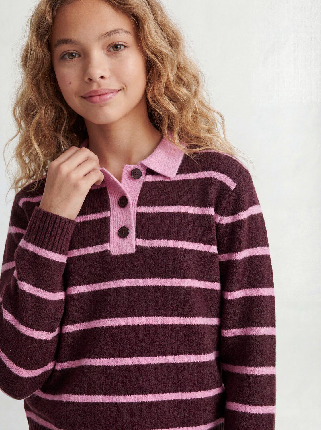 Jxruby Polo Neck Knit Sn Grl