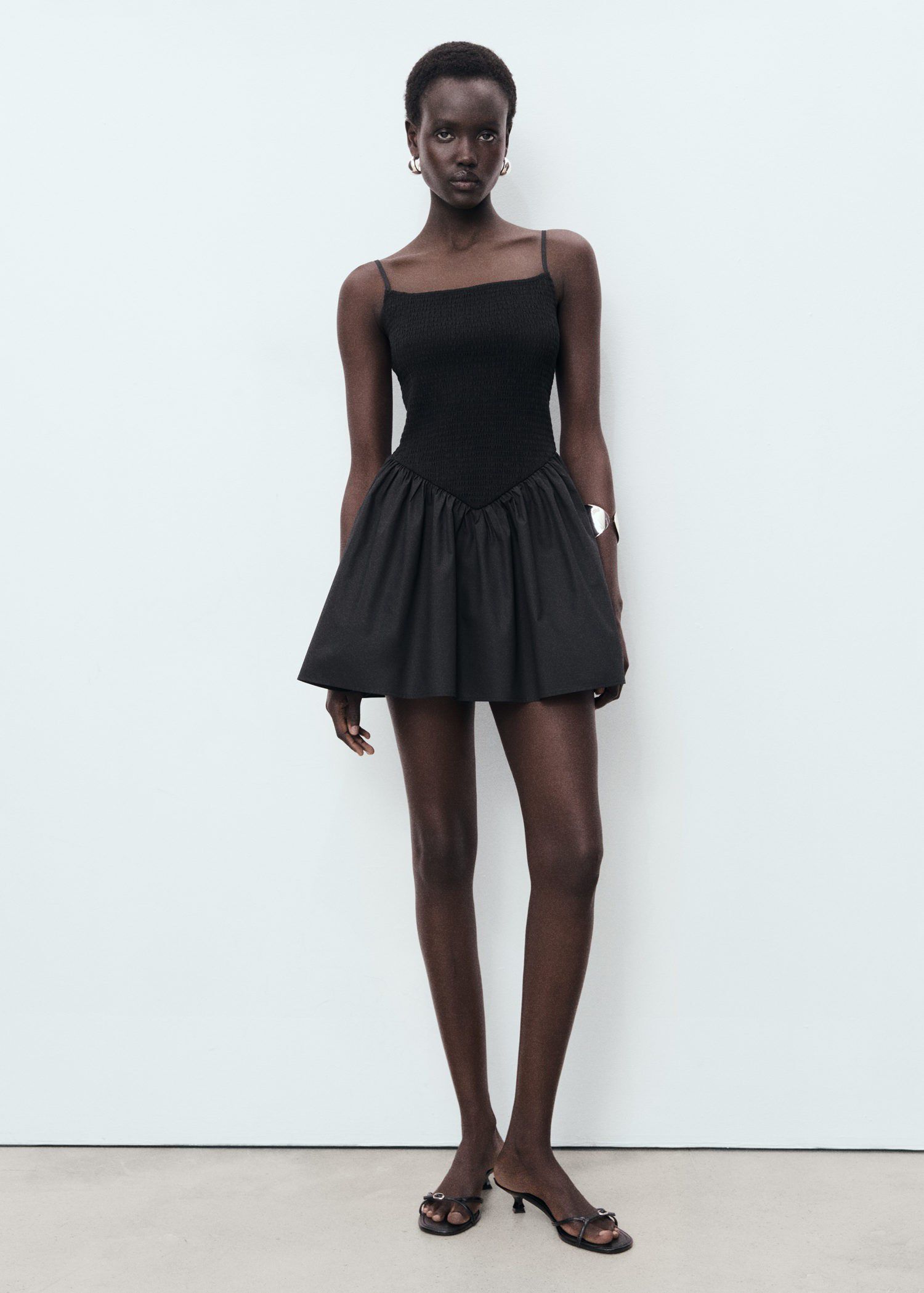 Combined gathered dress