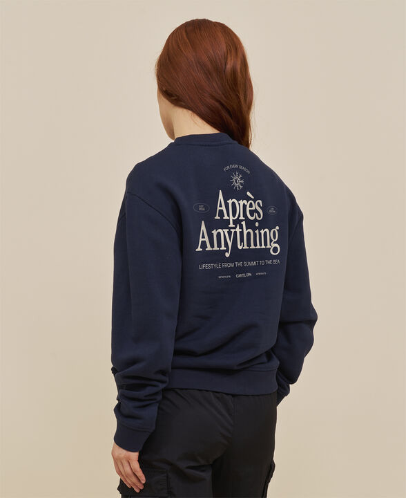 Aprés Anything Statement Crewneck - Ocean