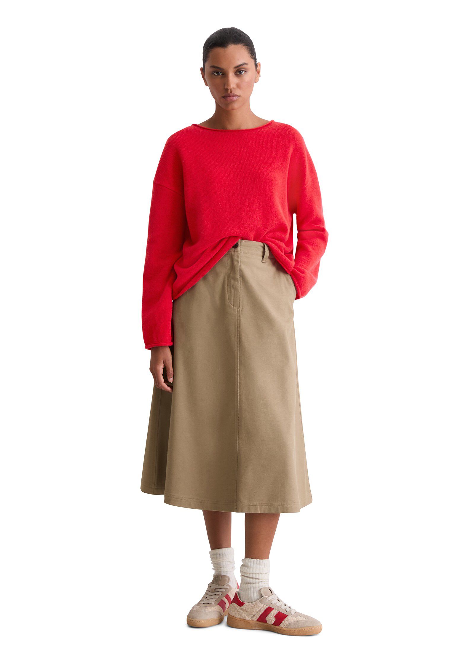 Pullover, longsleeve, boat neck